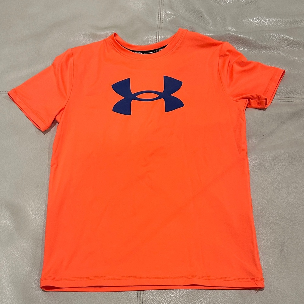 Under Armour Kids Orange and Blue Short Sleeve Tee